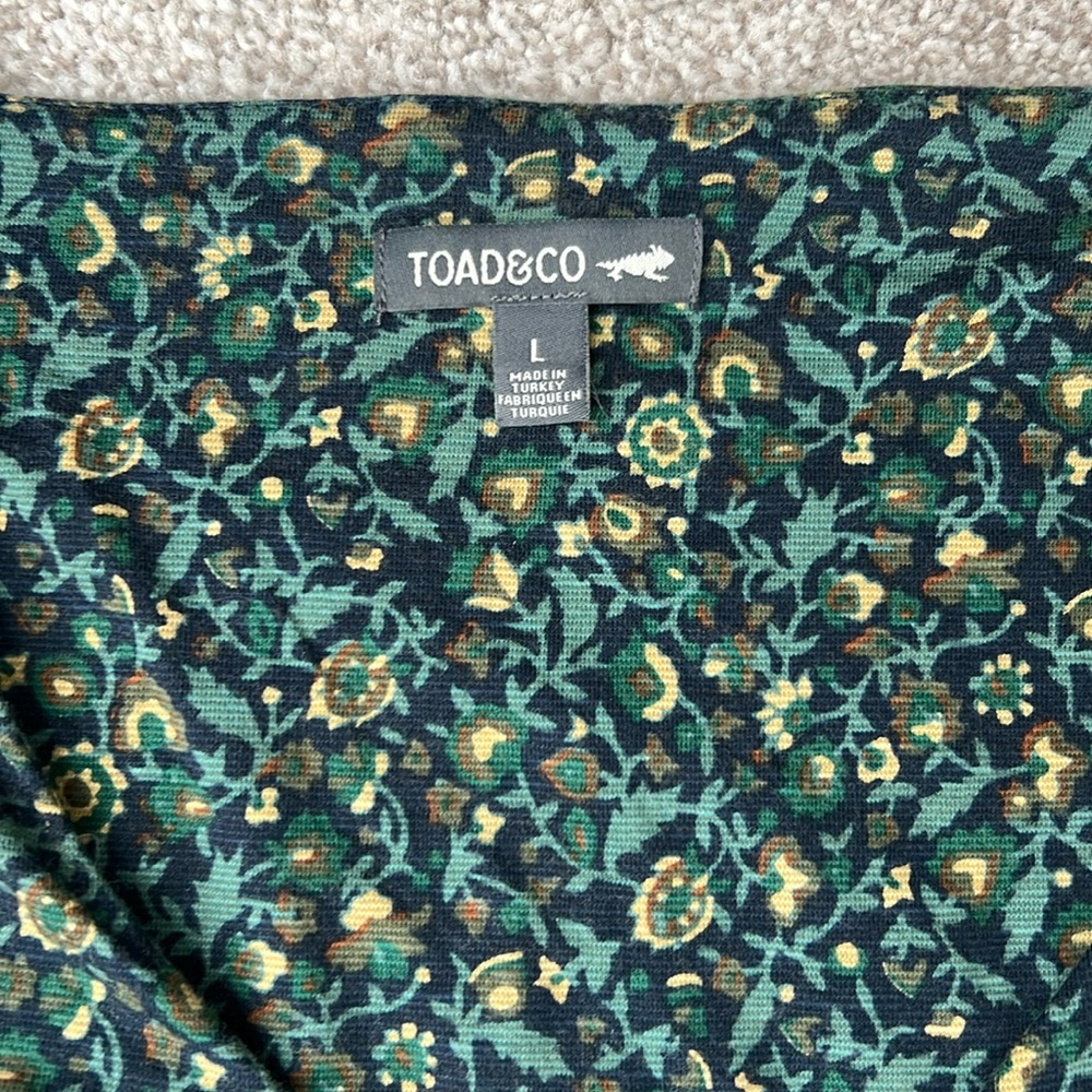 Toad&Co Floral Green Dress - Picture 6 of 12